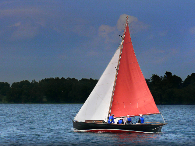 Angus Mowat's boat under sail.

