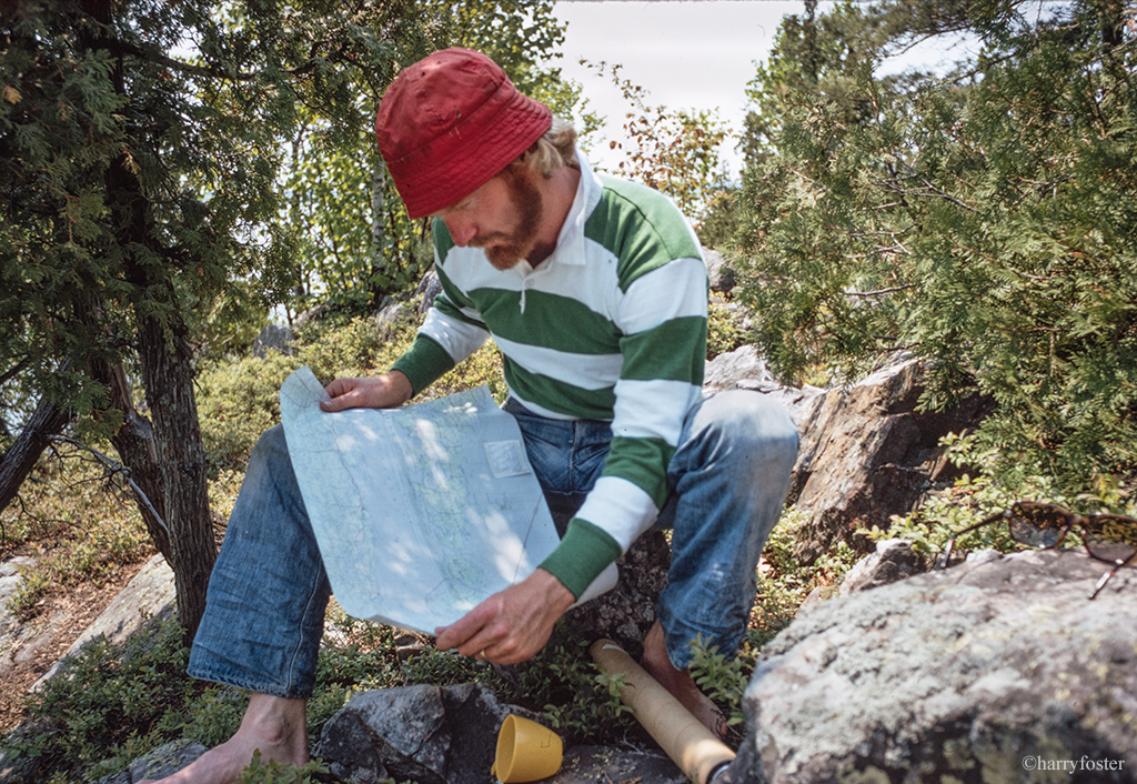 Harry going over a Topo Map