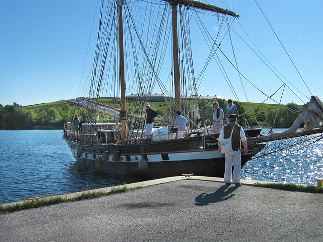 The St. Lawrence II comes alongside