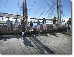 on the dock