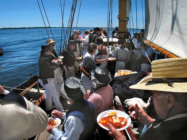 lunch time on board