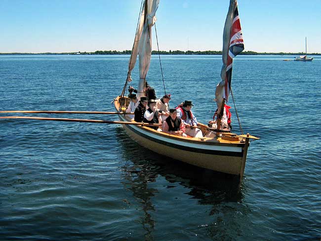 Longboat setting off