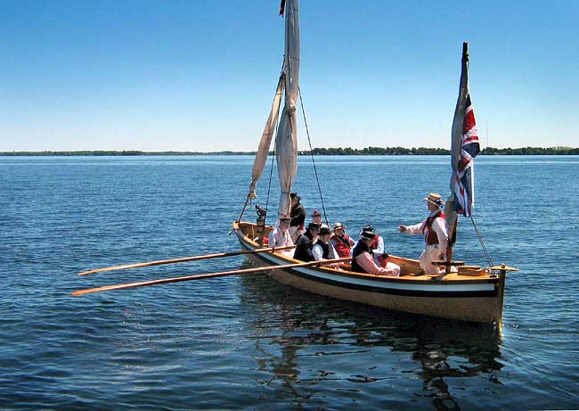 Coxwain Peter Rindlisbacher in his longboat