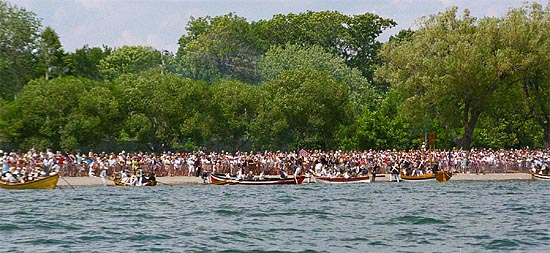 Longboats landing