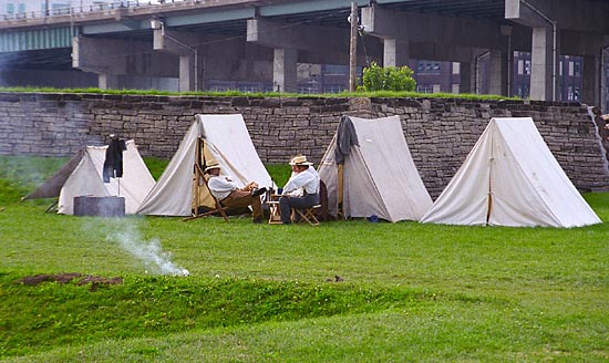 soldiers and tents