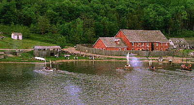 Longboats attacking